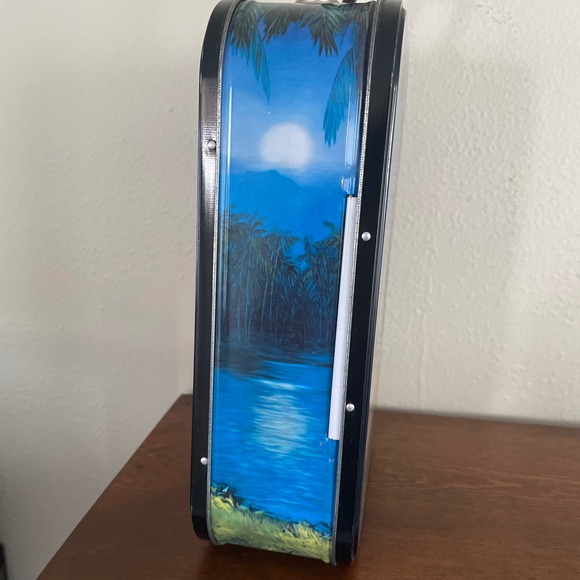 Vtg Hawaiian Girls Two Sided Vertical Tin Lunch Box Accoutrement Hula Hawaii - Picture 8 of 16